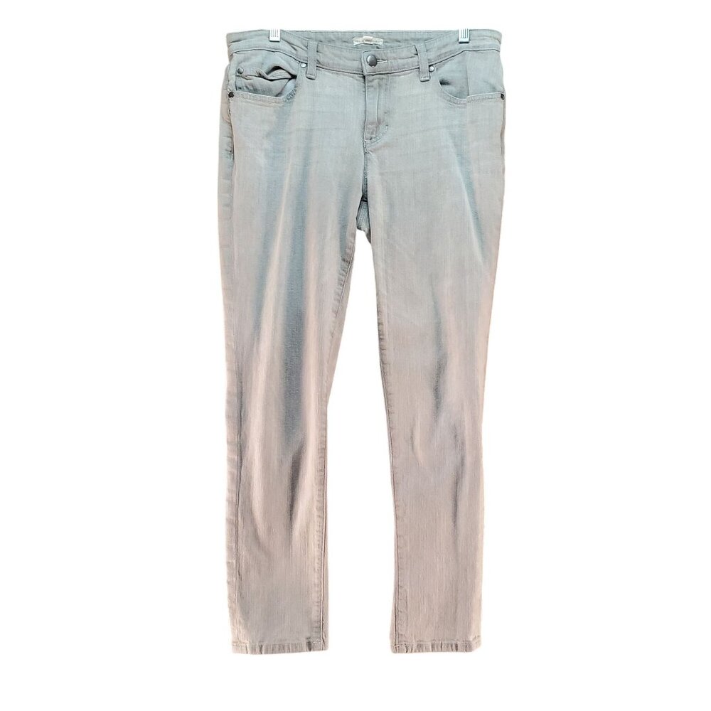 Eileen Fisher Jeans Womens 6 Gray Organic Cotton Blend Straight-Leg